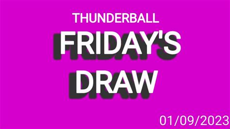thunderball results for tonight youtube|Thunderball Results .